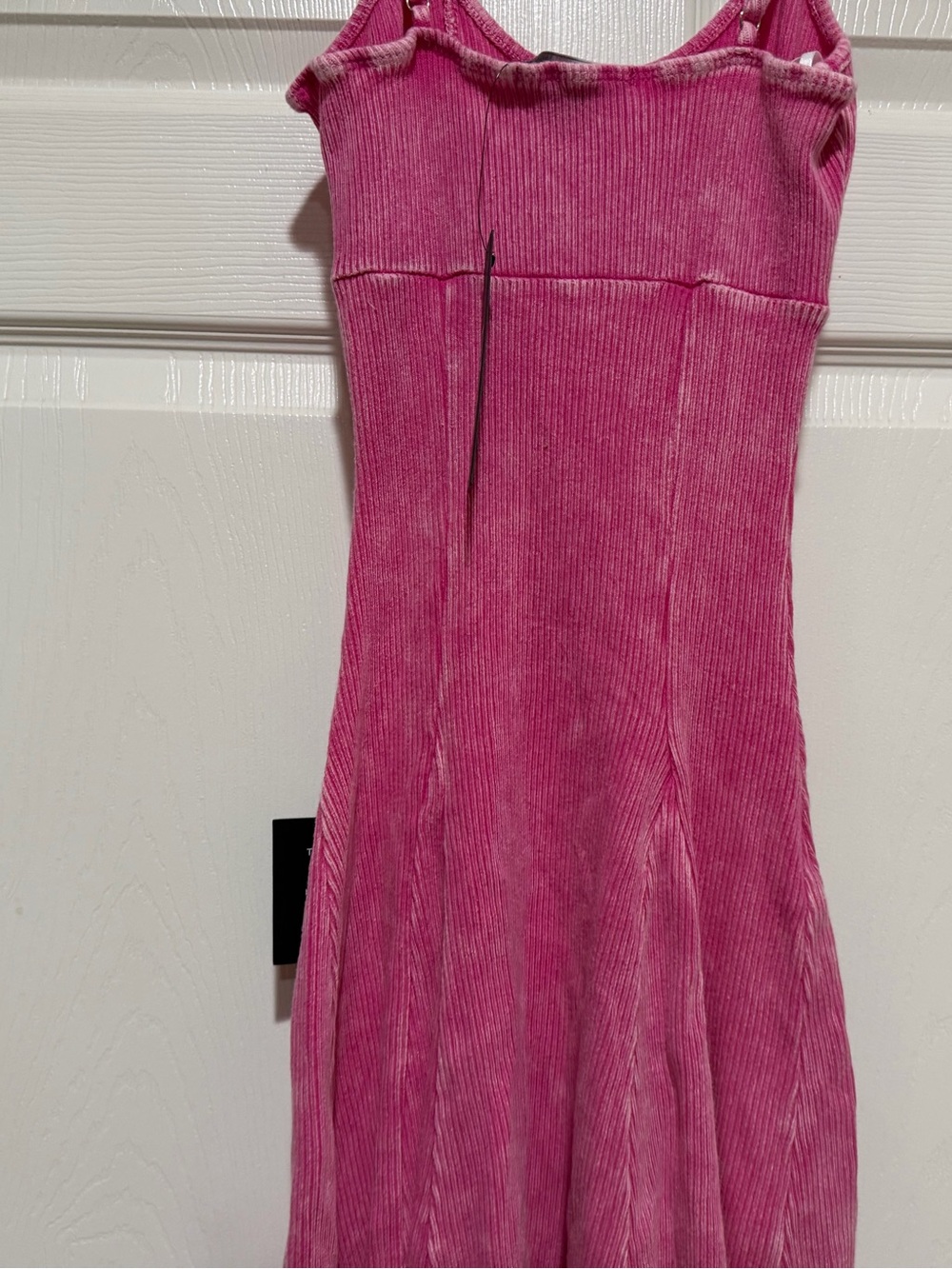 NWT Lulus Simply Pretty Washed Pink Ribbed Pleated Sleeveless Mini Dress XS - Picture 10 of 13